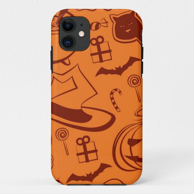 Capa Para iPhone 11 Padrão de Dia das Bruxas (Verso)