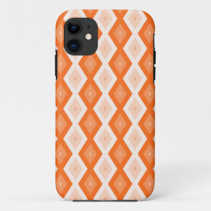 Capa Para iPhone 11 Padrão de diamante de laranja