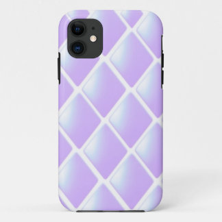Capa Para iPhone 11 Padrão de Diamante Matelassê Roxo