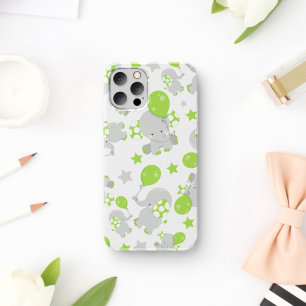 Capa Para iPhone 11 Padrão De Elefantes, Elefantes Bonitos - Cinzas Ve