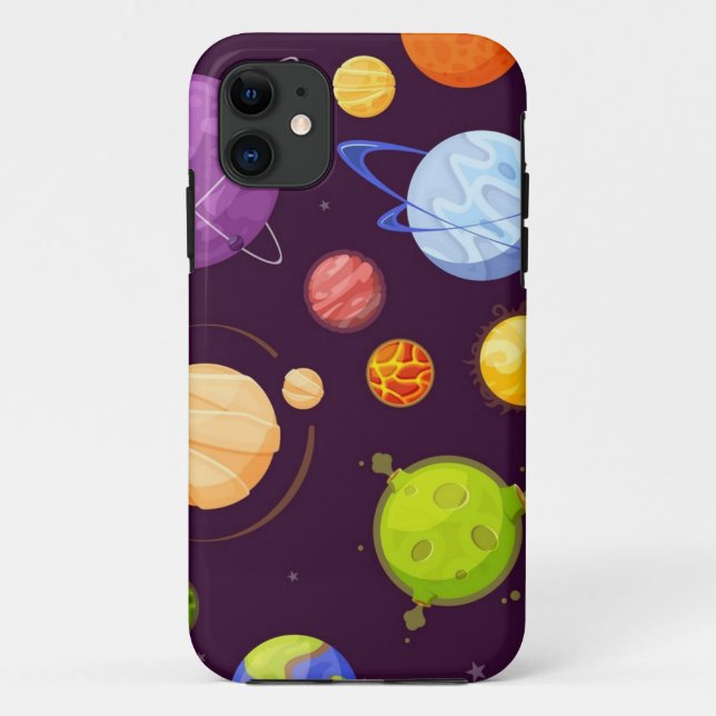 Capa Para iPhone 11 Padrão de espaço (Verso)