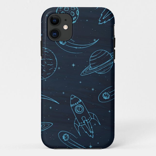Capa Para iPhone 11 Padrão de espaço (Verso)