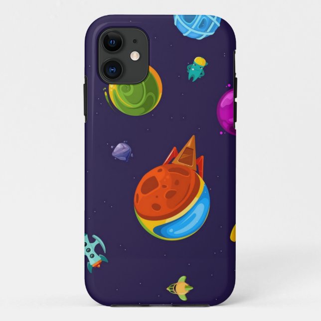 Capa Para iPhone 11 Padrão de espaço (Verso)