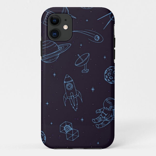 Capa Para iPhone 11 Padrão de espaço (Verso)