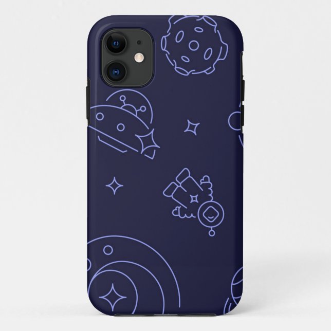 Capa Para iPhone 11 Padrão de espaço (Verso)