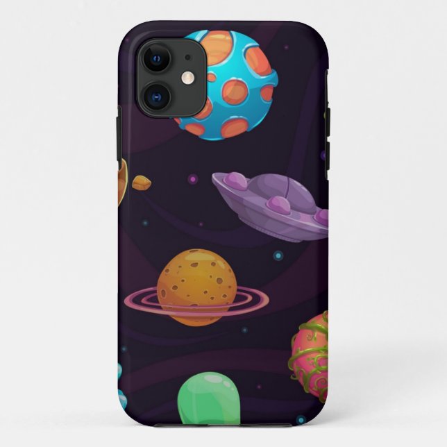 Capa Para iPhone 11 Padrão de espaço (Verso)
