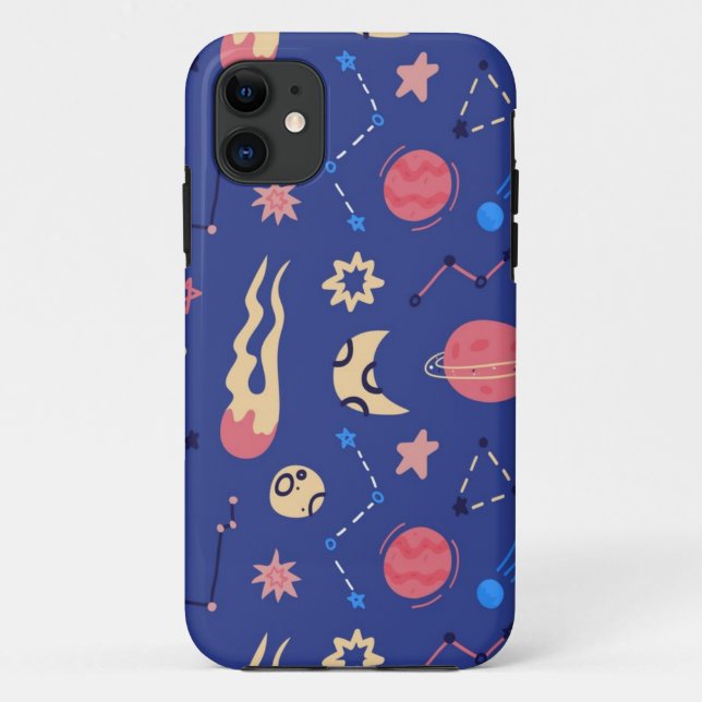 Capa Para iPhone 11 Padrão de espaço (Verso)