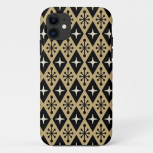 Capa Para iPhone 11 Padrão de Estrela em Diamante Retro Moderno de Mea
