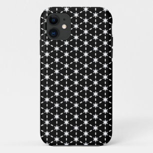 Capa Para iPhone 11 Padrão de Estrela Negra e Branca