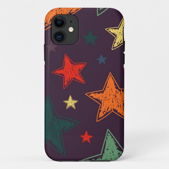 Capa Para iPhone 11 Padrão de estrelas (Verso)