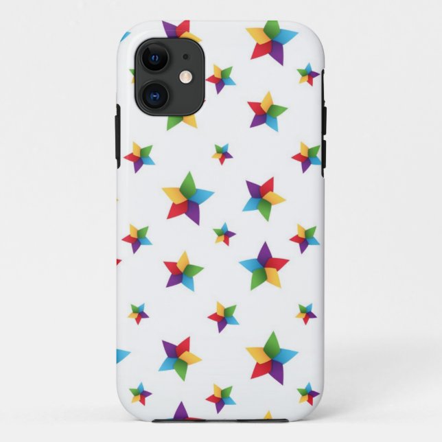 Capa Para iPhone 11 Padrão de estrelas (Verso)