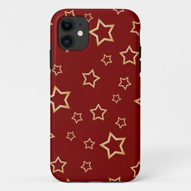 Capa Para iPhone 11 Padrão de estrelas (Verso)