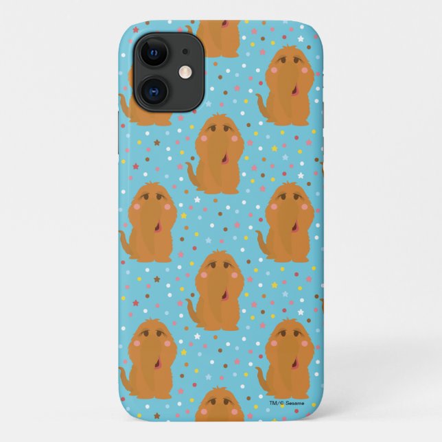 Capa Para iPhone 11 Padrão de Estrelas e Pontos Azuis do Snuffleupagus (Verso)