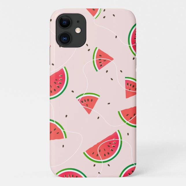 Capa Para iPhone 11 Padrão de fatias de melancia (Verso)