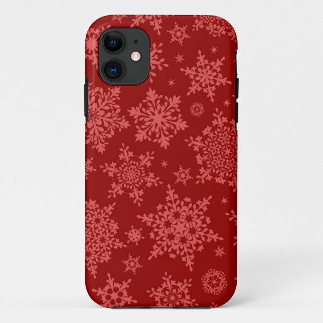 Capa Para iPhone 11 Padrão de flocos de neve (Verso)