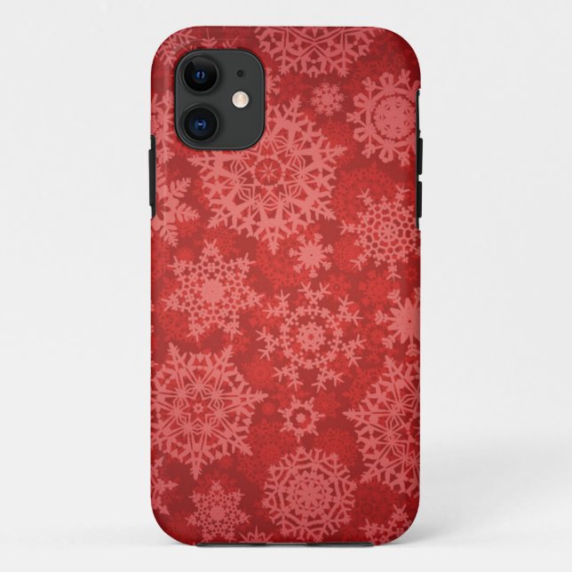 Capa Para iPhone 11 Padrão de flocos de neve (Verso)