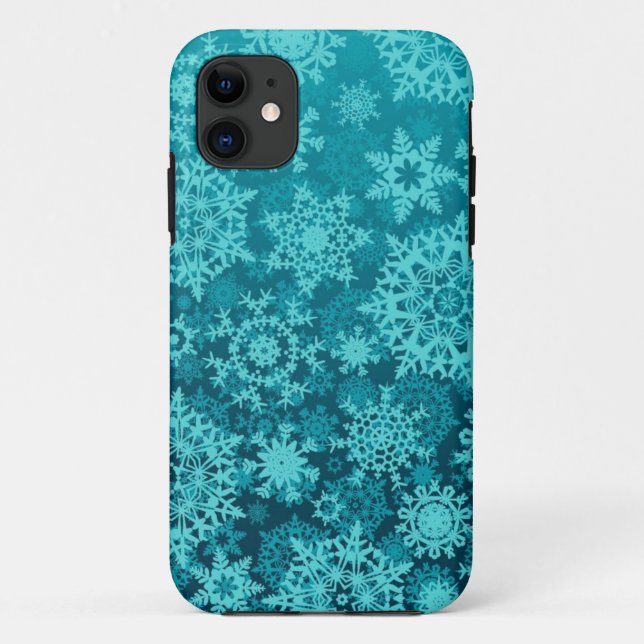 Capa Para iPhone 11 Padrão de flocos de neve (Verso)