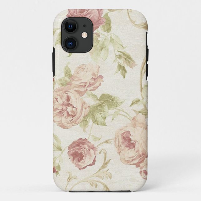 Capa Para iPhone 11 Padrão de flor (Verso)