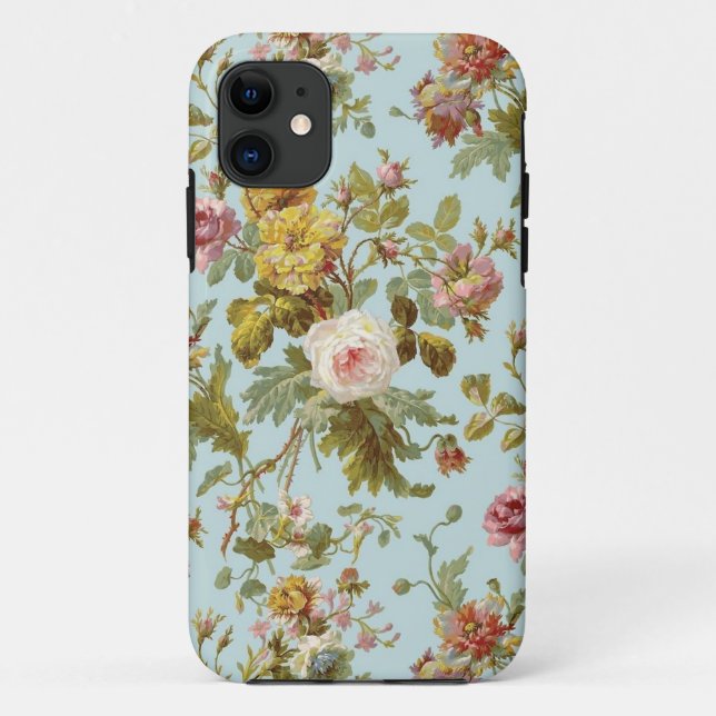 Capa Para iPhone 11 Padrão de flores (Verso)