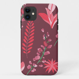 Capa Para iPhone 11 Padrão de flores