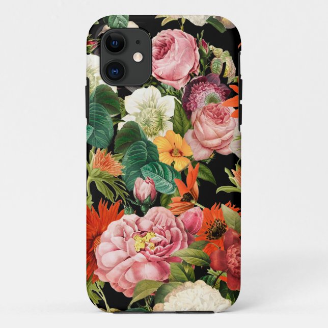 Capa Para iPhone 11 Padrão de flores de verão (Verso)