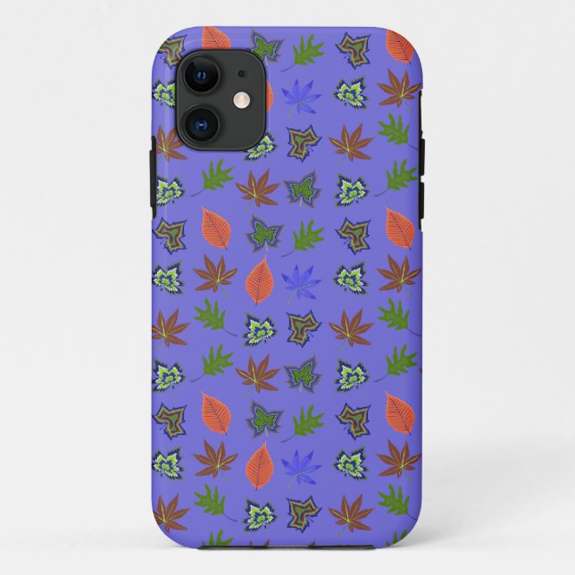 Capa Para iPhone 11 Padrão de Folhas de outono (Verso)
