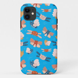 Capa Para iPhone 11 Padrão de gatos de anjo