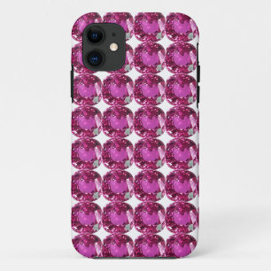 Capa Para iPhone 11 Padrão de Gem Rosa