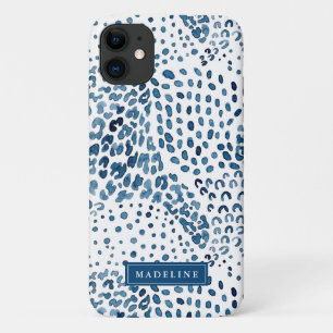 Capa Para iPhone 11 Padrão de Impressão de Animais da Indigo Blue Wate
