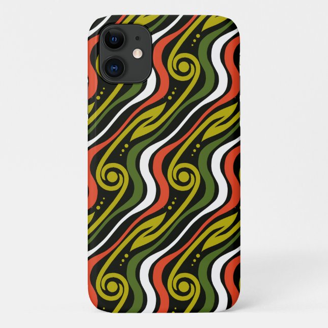 Capa Para iPhone 11 padrão de listras (Verso)