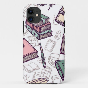 Capa Para iPhone 11 Padrão de livro