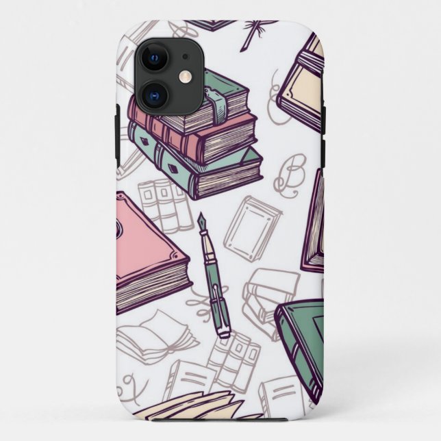 Capa Para iPhone 11 Padrão de livro (Verso)