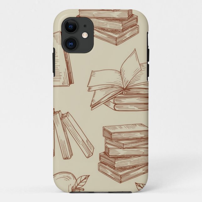 Capa Para iPhone 11 Padrão de livro (Verso)