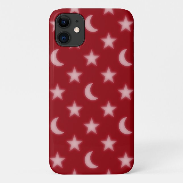 Capa Para iPhone 11 Padrão de luas e estrelas (Verso)