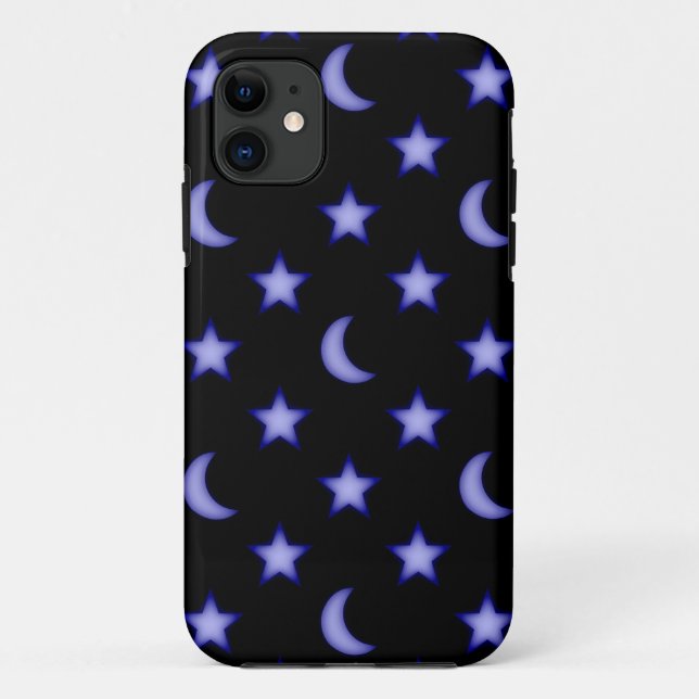 Capa Para iPhone 11 Padrão de luas e estrelas (Verso)