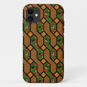 Capa Para iPhone 11 Padrão de madeira abstrato e ondulante