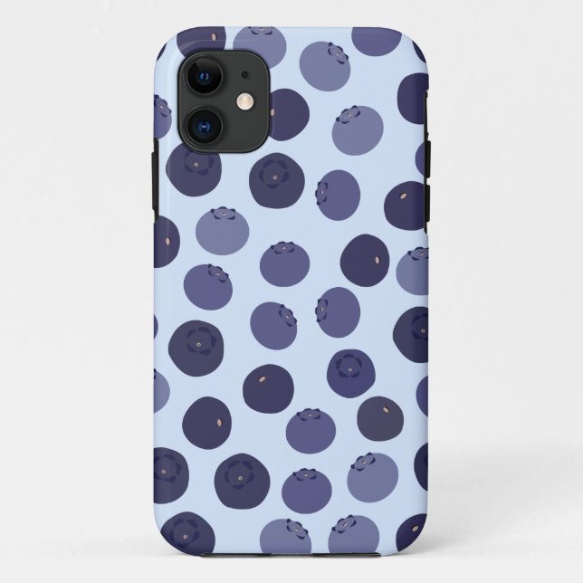 Capa Para iPhone 11 Padrão de mirtilo (Verso)