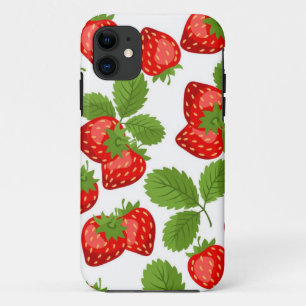 Capa Para iPhone 11 Padrão de morango