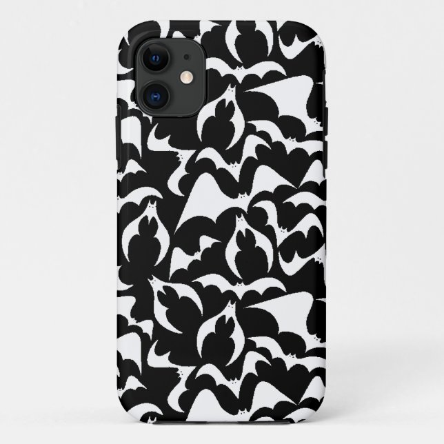 Capa Para iPhone 11 Padrão de Morcegos Vampiros Góticos (Verso)
