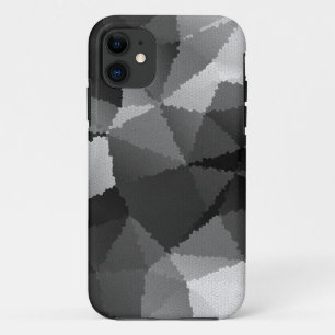 Capa Para iPhone 11 Padrão de mosaico preto e branco