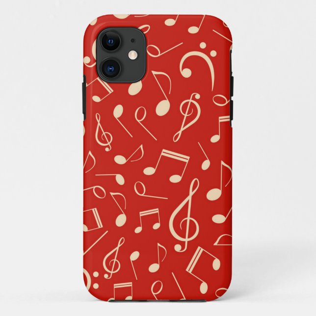 Capa Para iPhone 11 Padrão de música (Verso)