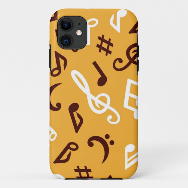 Capa Para iPhone 11 Padrão de música (Verso)