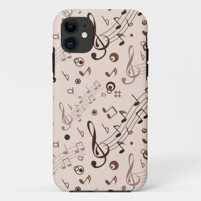 Capa Para iPhone 11 Padrão de música (Verso)