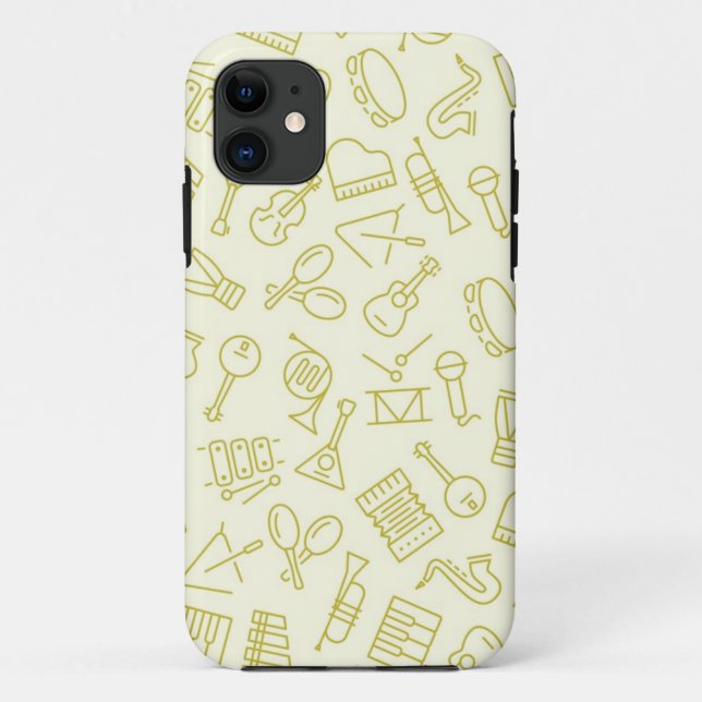 Capa Para iPhone 11 Padrão de música (Verso)