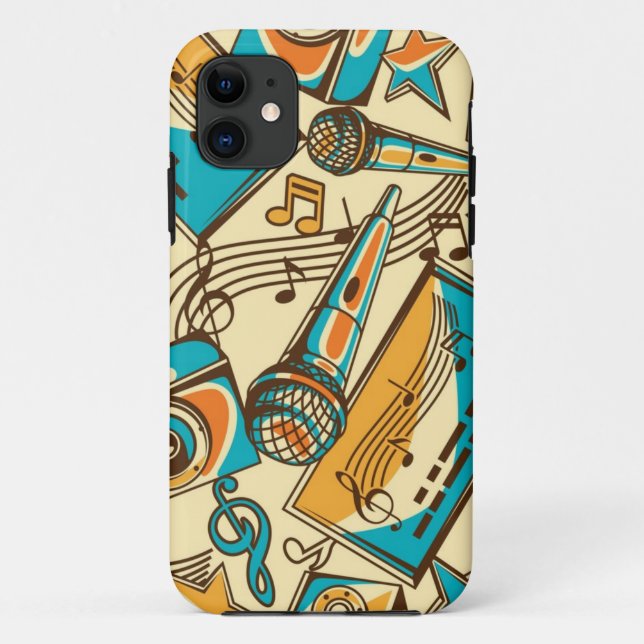 Capa Para iPhone 11 Padrão de música (Verso)