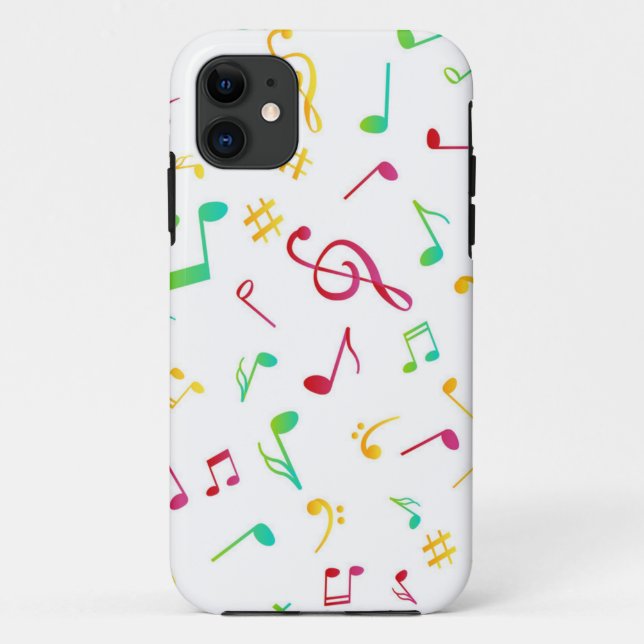 Capa Para iPhone 11 Padrão de música (Verso)