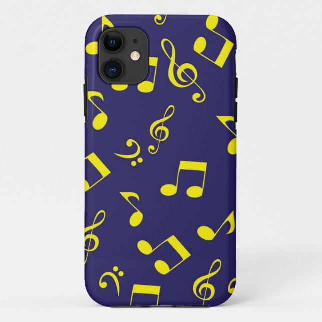 Capa Para iPhone 11 Padrão de música (Verso)