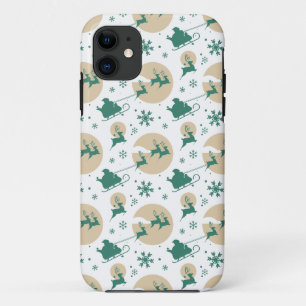 Capa Para iPhone 11 Padrão de Natal 118