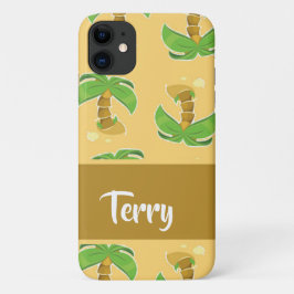 Capa Para iPhone 11 Padrão de palmeiras tropicais