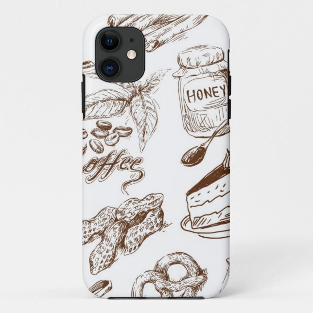 Capa Para iPhone 11 Padrão de papel (Verso)